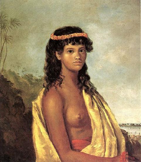 Robert Dampier 'Tetuppa, a Native Female of the Sandwich Islands' oil painting image